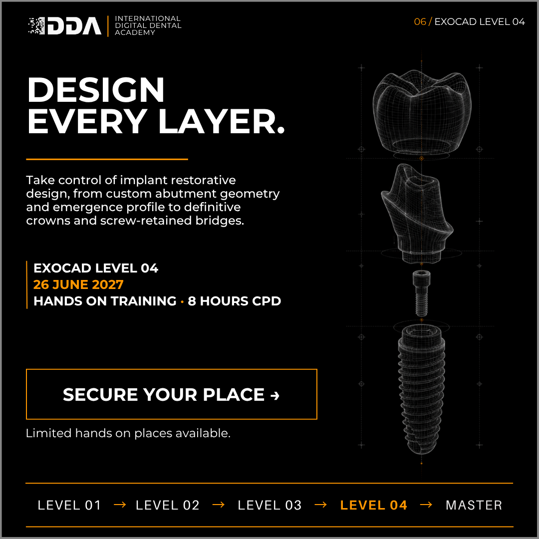 Exocad Level 4: Implant Restorations - Single Crowns, Custom Abutments & Screw Retained Bridges