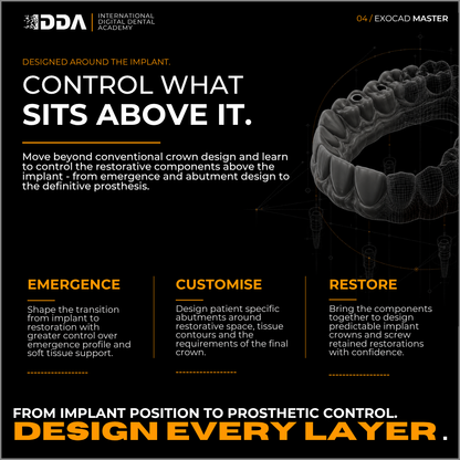 Exocad Master Course: Full Arch Design, Exam & Advanced PGCert Graduation