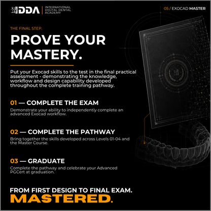Exocad Master Course: Full Arch Design, Exam & Advanced PGCert Graduation