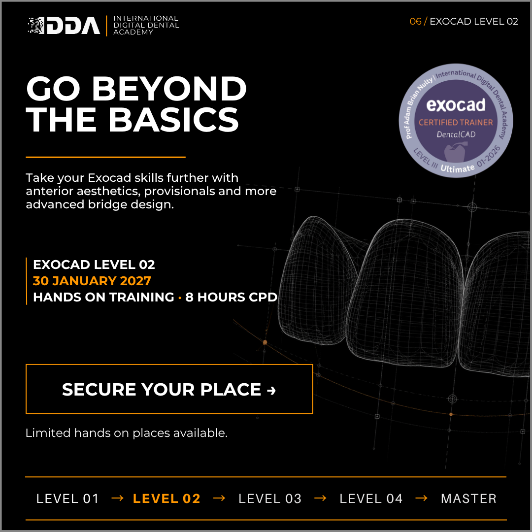 Exocad Level 2: Beyond the Basics - Anterior Aesthetics, Provisionals & Advanced Bridges
