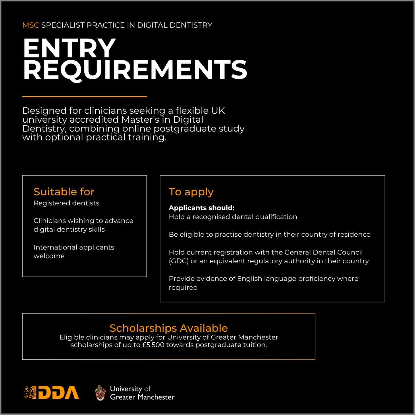MSc Specialist Practice of Digital Dentistry (Online)