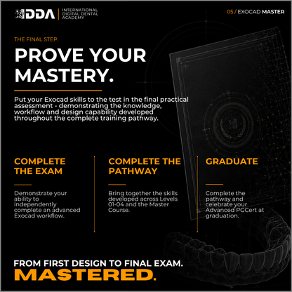 Exocad Master Course: Full Arch Design, Exam & Advanced PGCert Graduation