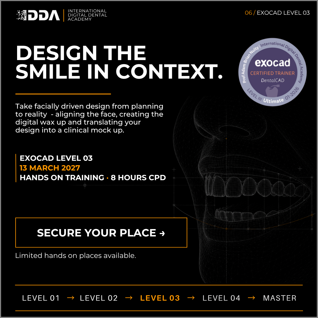 Exocad Level 3: Smile Creator - From Face Scan to Digital Wax Up & Mock Up