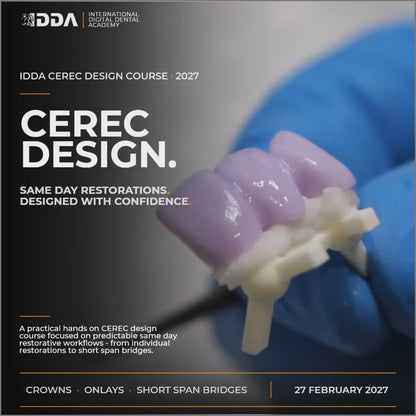 CEREC Design: Same Day Crowns, Onlays and Short Span Bridges with Confidence