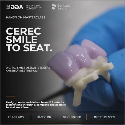 CEREC Smile-to-Seat: Digital Smile Design, Veneers and Anterior Aesthetics