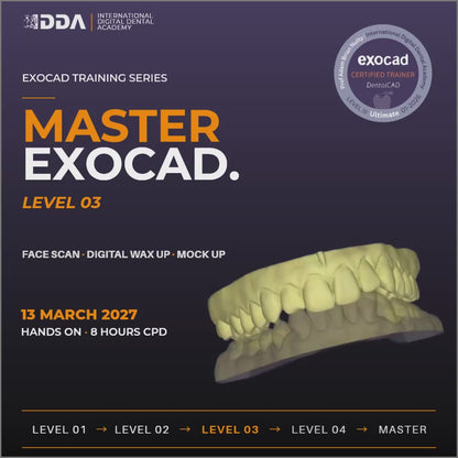 Exocad Level 3: Smile Creator - From Face Scan to Digital Wax Up & Mock Up